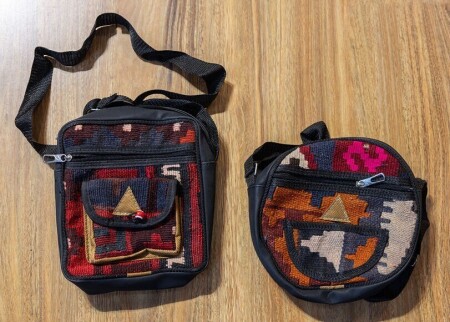 2 x Kelim Bags 20 x 20cm each