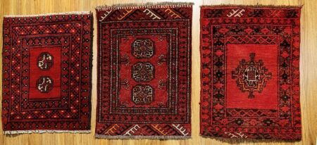 3 x Turkoman Rugs 70 x 50cm each