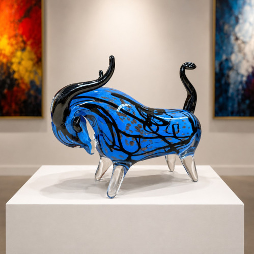 Studio Glass Bull