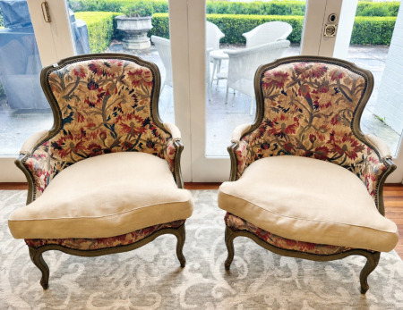 Pair French Bergeres