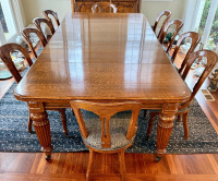Victorian Oak Dining Table & Chairs