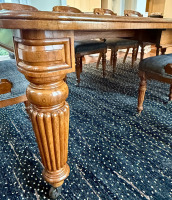 Victorian Oak Dining Table & Chairs - 4