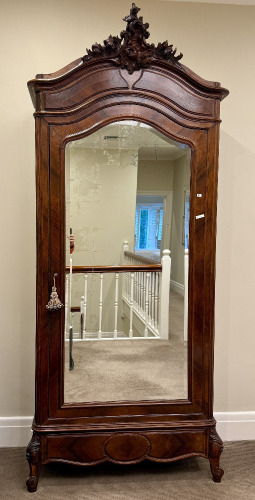 French Mirrored Armoire