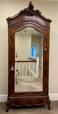 French Mirrored Armoire