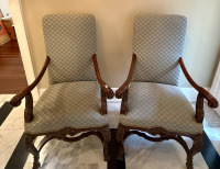 Pair Walnut Armchairs