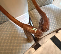 Pair Walnut Armchairs - 4