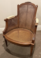 Caned Bergere & Ottoman - 2