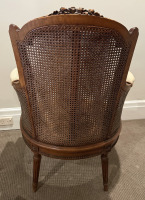 Caned Bergere & Ottoman - 3