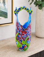 Glass Basket Vase
