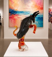 Studio Glass Bull