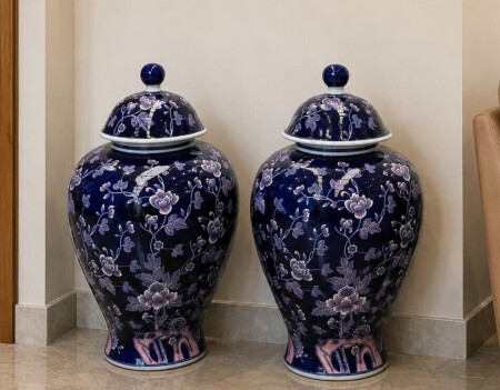 Pair Covered Vases