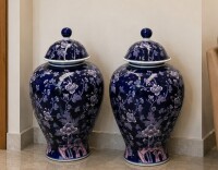 Pair Covered Vases