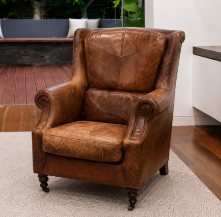 Leather Wing Chair