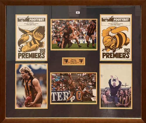 Hawks Framed Football Memorabilia
