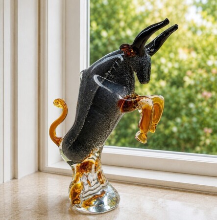 Studio Glass Bull