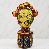 Glass 'Face' Sculpture