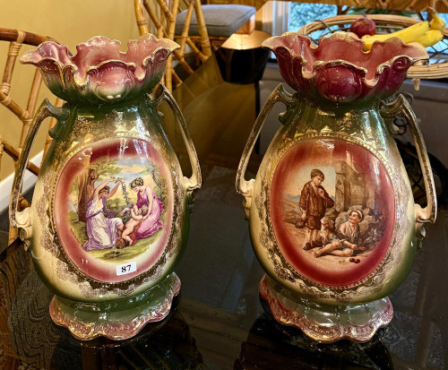 Pair Mantel Vases