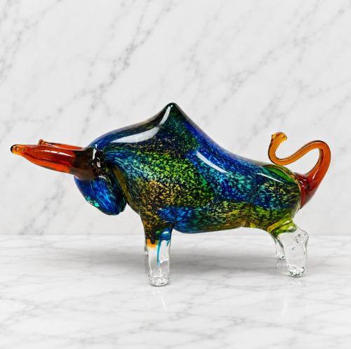 Studio Glass Bull