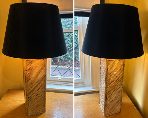 Pair Bamboo Table Lamps