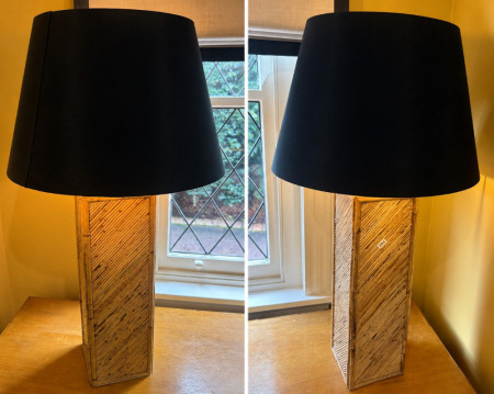 Pair Bamboo Table Lamps