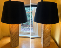 Pair Bamboo Table Lamps
