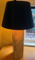 Pair Bamboo Table Lamps - 2