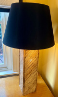 Pair Bamboo Table Lamps - 3