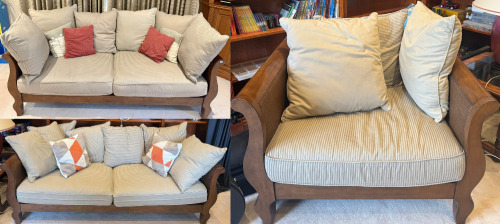 Pair Settees & Armchair