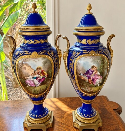 Pair Urn Vases