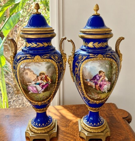 Pair Urn Vases