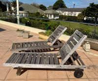 Two Teak Chaises - 2